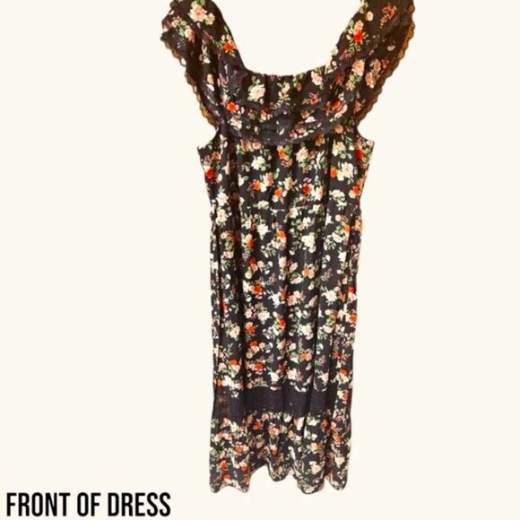 CITY CHIC Plus Size Floral Lace Off Shoulder Maxi dress. 2X-3X - Picture 3 of 16